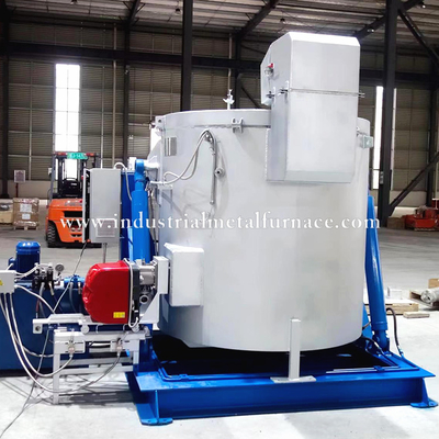 satın al 500kg Gas Fired Aluminum Melting Furnace with Riello Burner 720℃ online manufacture