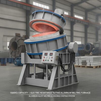 satın almak Hidrolik Eğimli ve PID Akıllı Sıcaklık Kontrollü 1500kg Kapasiteli Elektrik Dirençli Alüminyum Eritme Fırını Çevrimiçi üretim