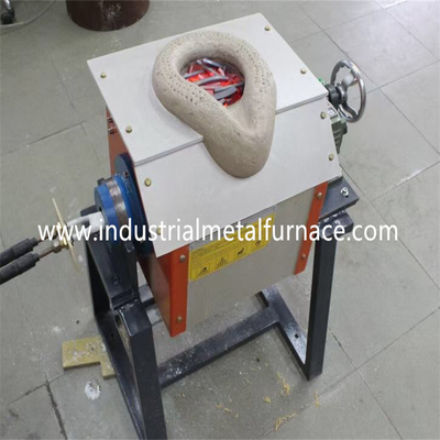 1KHZ 15KW İndüksiyon Isıtıcı Eritme Çelik Elektrikli İndüksiyon Ocağı 3kg Dökme Demir