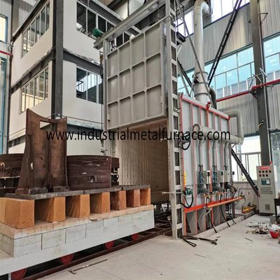 Alüminyum bobinler için 550 derecelik Bogie Çıkartma Alüminyum Tel Annealing Araba Alt Fırını