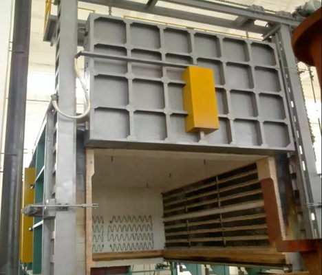 6 * 2.3 * 2.4 M Enamel Sinterleme Elektrikli Bogie Çömlek Fırını Basınçlı Kaplar için