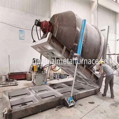 Külçe yapımı için 5000KG Gaz Yakıtlı Döner Endüstriyel Alüminyum Eritme Fırını