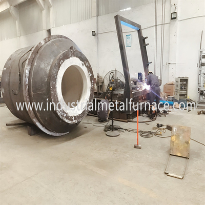 4000KG Doğal Gaz Endüstriyel Bakır Metal Eritme Fırını Döner Fırın